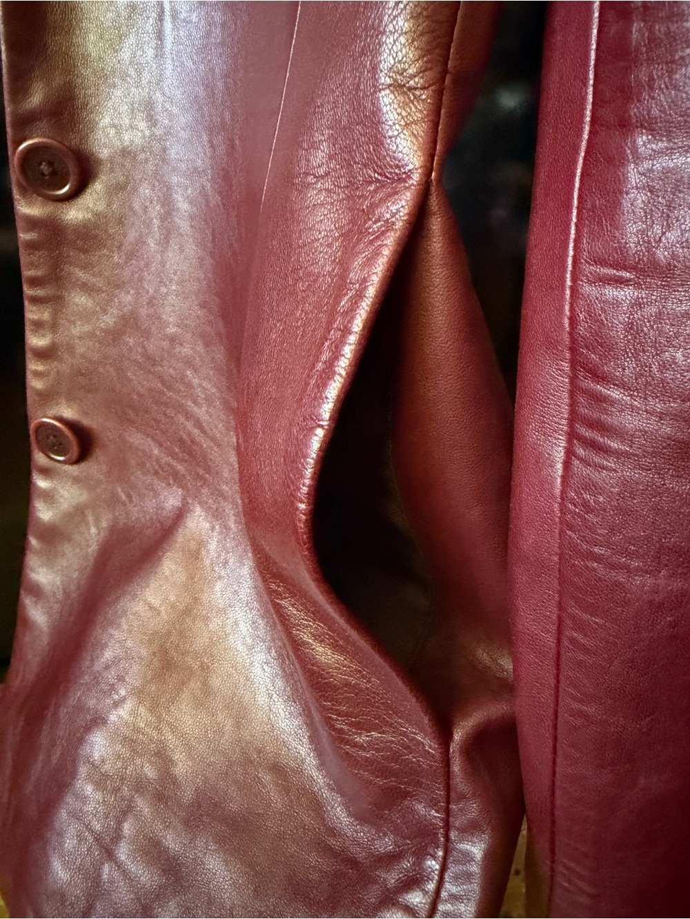 COACH Vintage 90’s 2YK Burgundy Leather Jacket - Picture 10 of 10